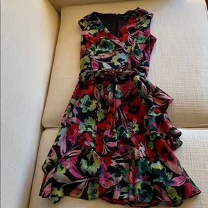 Tahari Arthur S Levine floral cocktail dress